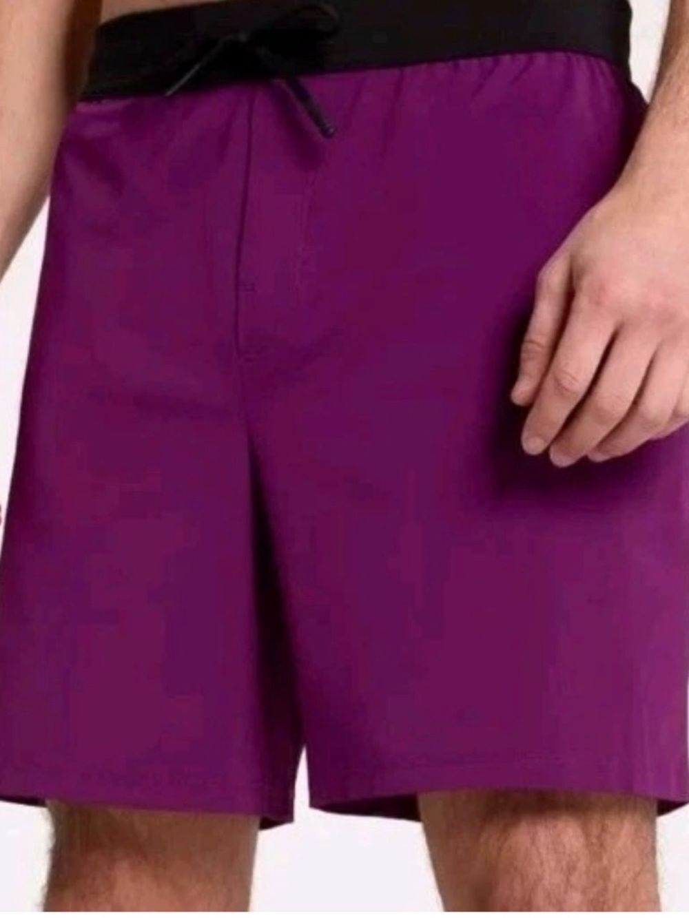 VRST Men's 7”Elevate Shorts Drawstring Unlined Black Cherry Zipper Pocket Size S